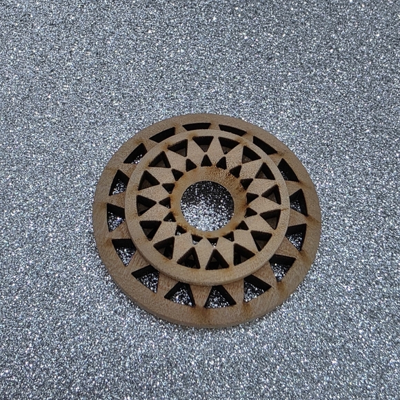 Strawberry Quartz Crystal Stone Sphere & Wooden Sphere Display Holder - Picture 8 of 9